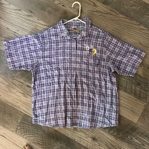 Looney Tunes purple Tweety Bird button front shirt women’s 22/24W‎